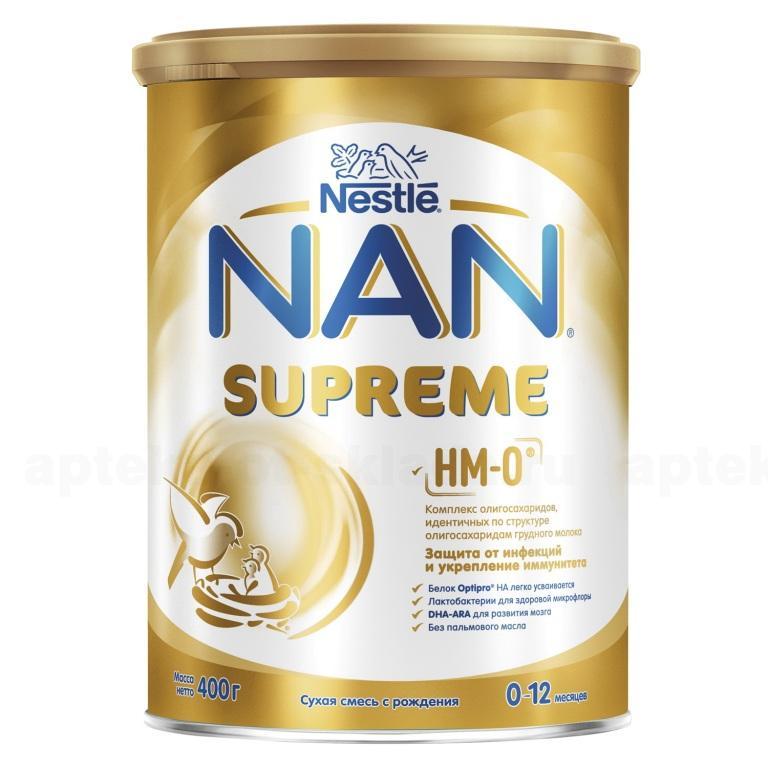 NAN Supreme сухая молочная смесь 0-12 мес 400 г