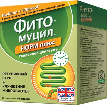 Фитомуцил норм плюс пак 6 г N 25