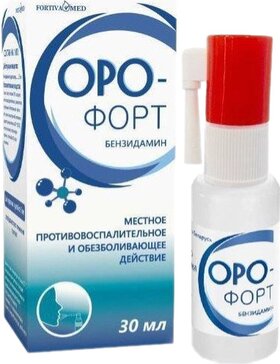 Оро-форт спрей д/мест прим 1.5мг/мл 30мл N 1