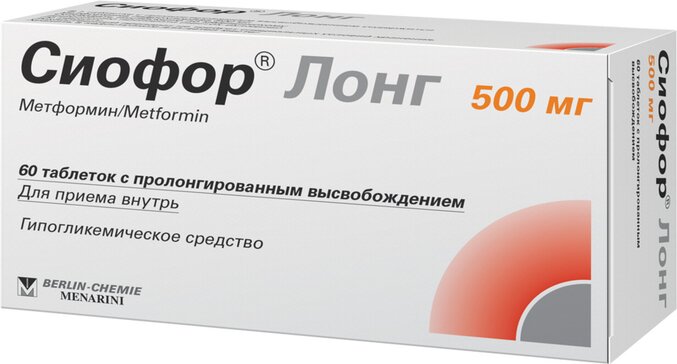 Сиофор Лонг тб пролонг 500мг N 60