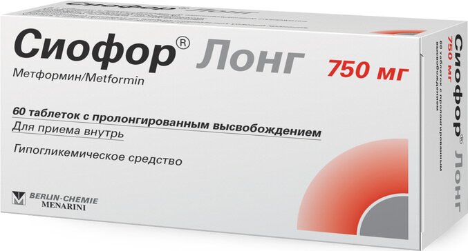 Сиофор Лонг тб пролонг 750мг N 60