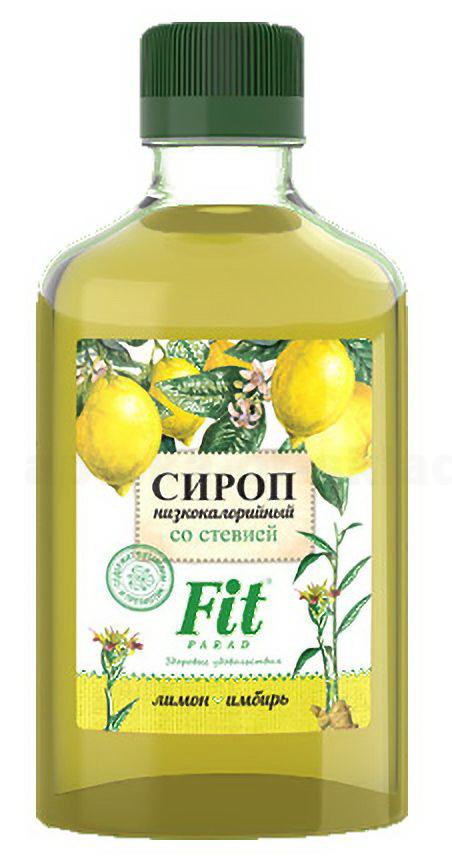 Fit Parad сироп лимон/имбирь 250г низкокалорийный пребиотик со стевией