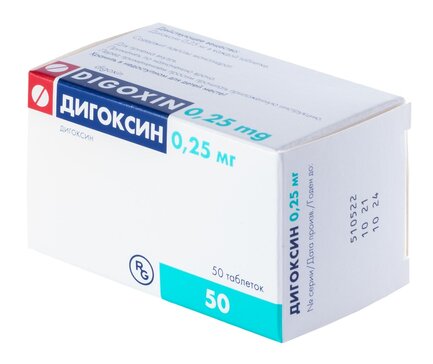 Дигоксин тб 0.25мг N 50