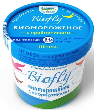 Биомороженое молочное ванильное 3% BIOfly fitness 45г