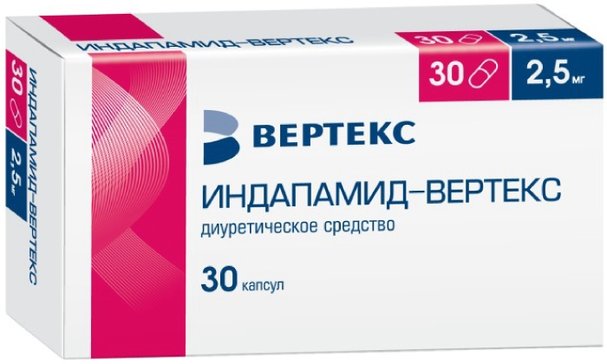 Индапамид-Верте капс 2.5мг N 30
