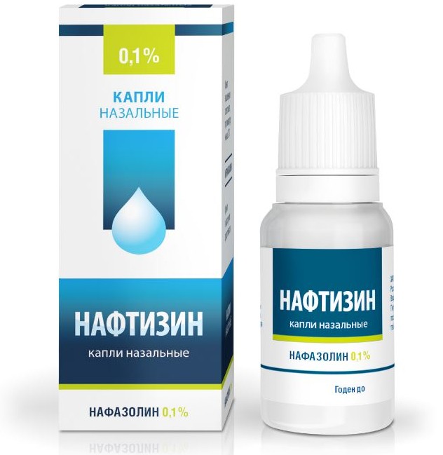 Нафтизин капли назальные 0.1% фл-кап 10 мл