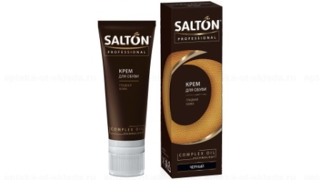 Salton крем с аппликатором для обуви 75мл для гладкой кожи коричневый