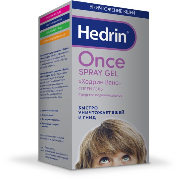 Hedrin Once средство педикулицидное спрей-гель 60мл
