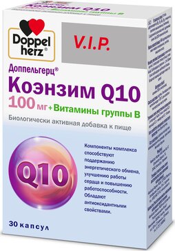 Доппельгерц Vip Коэнзим Q10+витамины группы В капс N 30
