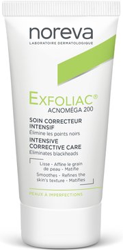 Noreva Эксфолиак Акномега 200 кераторегулирующий уход 30мл матирующий