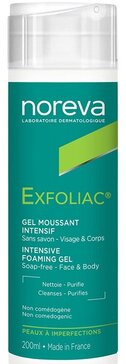 Noreva Эксфолиак гель для лица и тела интенсивный пенящийся 200мл
