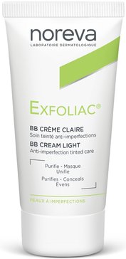 Noreva Эксфолиак тональный крем 30мл светлый для проблемной кожи