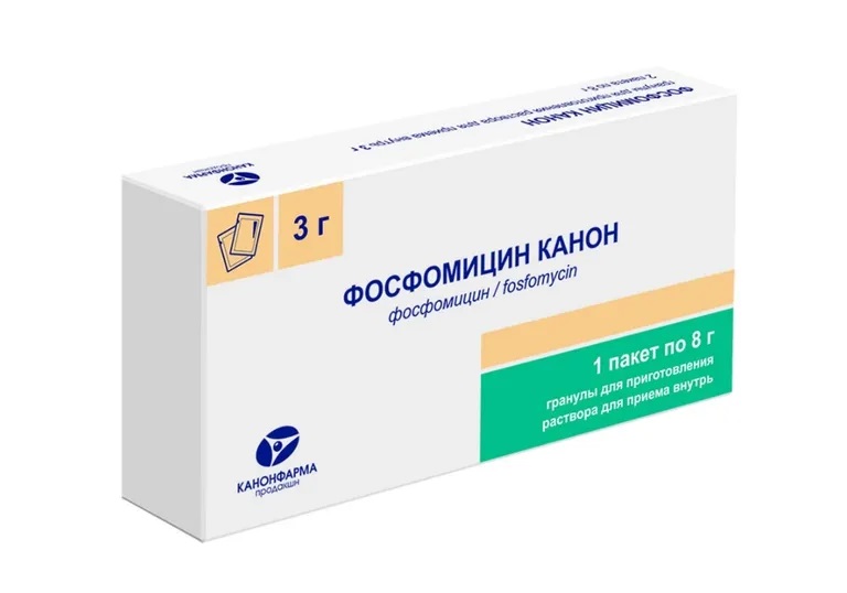Фосфомицин пор д/пригот р-ра д/приема внутрь 3 г N 1