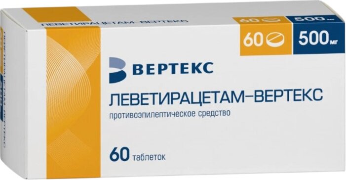Леветирацетам тб п/о 500мг N 60