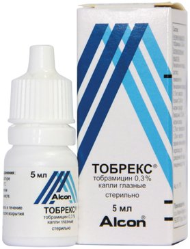 Тобрекс капли глазные 0.3% 5мл