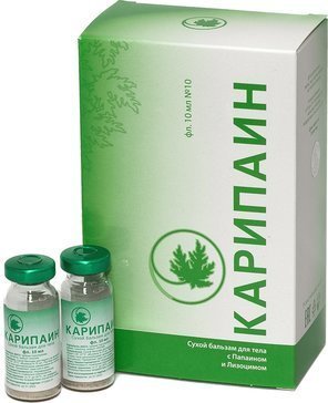 Карипаин сухой бальзам для тела папаин/лизоцим фл 1г N 10