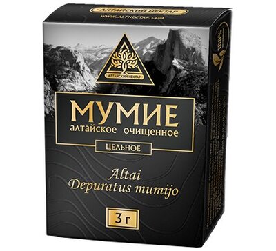 Мумие алтайское очищенное цельное 3г