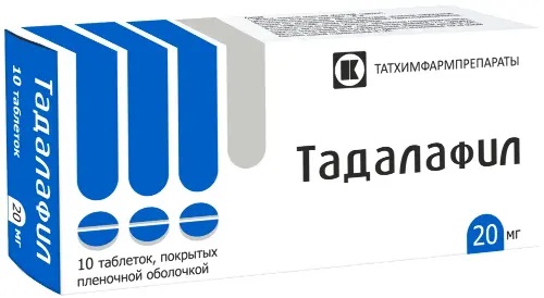 Тадалафил тб п/об пленочной 20мг n10