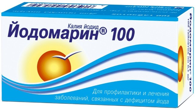 Йодомарин (калия йодид) тб 100мкг N 100