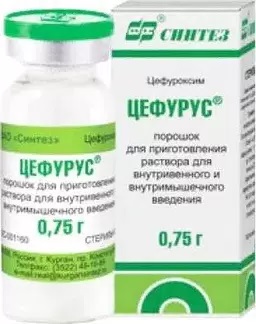 Цефурус (Цефуроксим) порошок для приг р-ра в/в в/м введ фл 750 мг