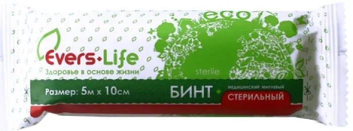 Evers Life Бинт стерильный 5х10см