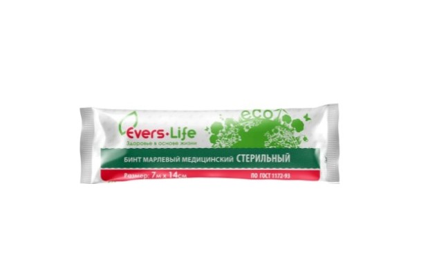 Evers Life Бинт стерильный 7х14см