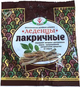 Леденцы Лакричные от кашля 50г БАД