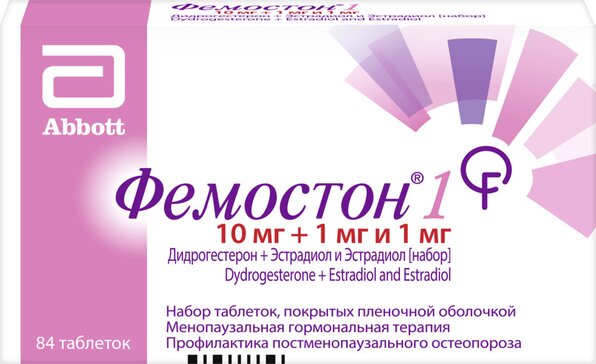 Фемостон 1 тб п/об пленочной 10мг+1мг и 1мг n84