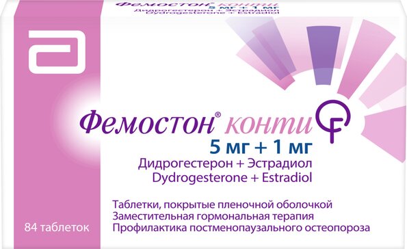 Фемостон конти тб п/об пленочной 5мг+1мг n84