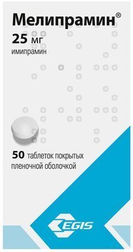 Мелипрамин тб п/о плен 25 мг N 50