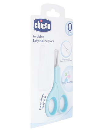 Chicco ножницы маникюрные детские с закругленными концами голубые +0мес