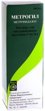 Метрогил р-р д/инф 5мг/мл фл 100мл N 1
