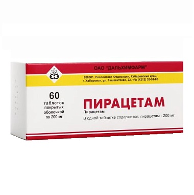 Пирацетам тб п/о 200мг N 60