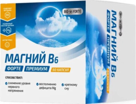 bioforte капс. магний b6 форте премиум n60