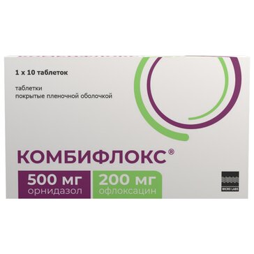 Комбифлокс тб п/о плен 500мг+200мг N 10