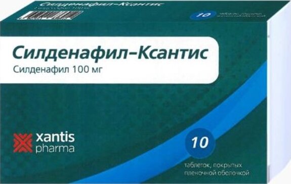 Силденафил Ксантис табл п/о 100мг N 10