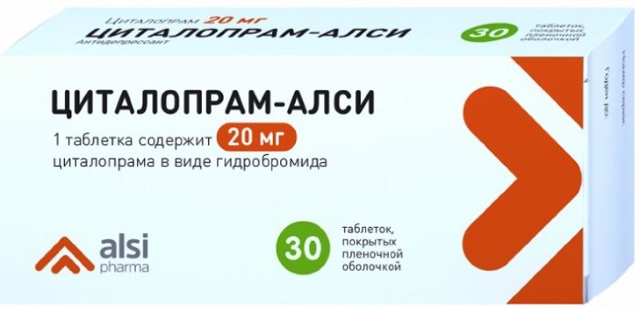 Циталопрам Алси тб п/о плен 10мг N 30