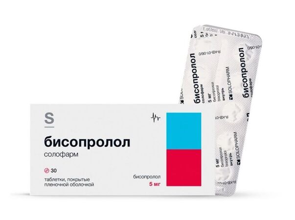 Бисопролол солофарм тб п/о плен 5мг N 30