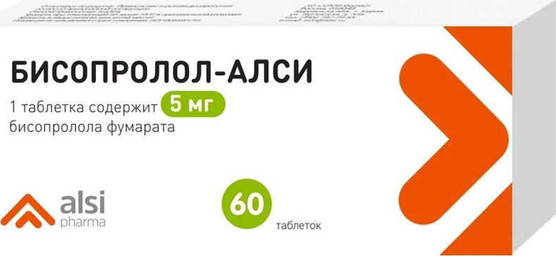 Бисопролол-Алси тб п/о плен 5мг N 60