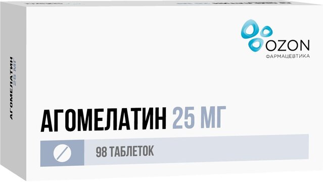 Агомелатин табл п/о 25мг N 98