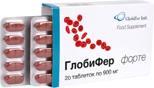ГлобиФер форте таб 900мг N 20