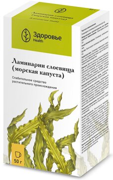 Слоевища Ламинарии (морская капуста) Здоровье 50г