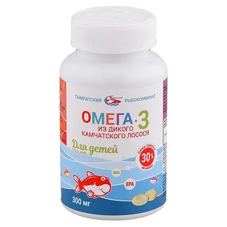 Salmonica Омега-3 из дикого камчатского лосося д/детей капс 300мг N 250