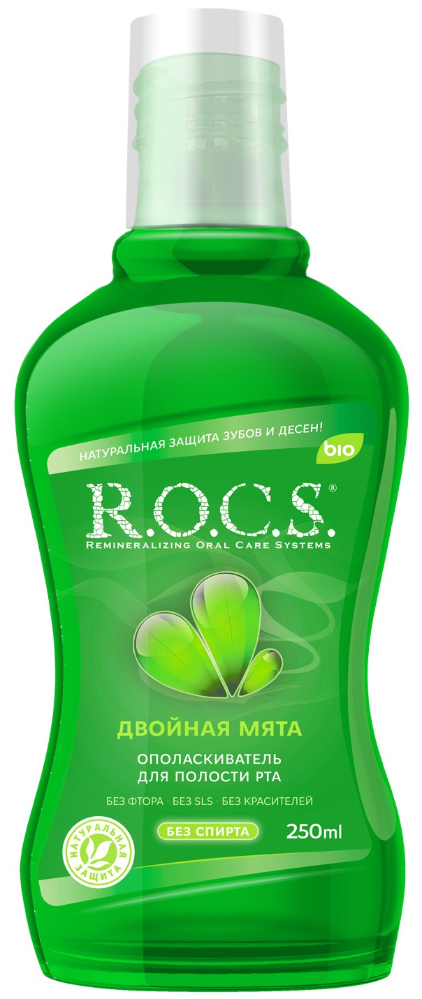 РОКС ОПОЛАСКИВАТЕЛЬ ДЛЯ ПОЛОСТИ РТА 250МЛ ДВОЙНАЯ МЯТА