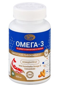 Salmonica Омега-3 концентрат из дикого камчатского лосося капс 600мг N 160