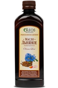 Олеос масло льняное нерафинированное БАД 350 мл