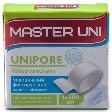 Лейкопластырь Master Uni 1см х 500см ткан.основа