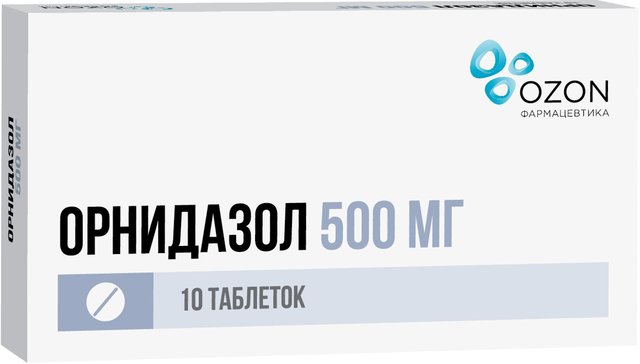 Орнидазол тб п/о плен 500мг N 10