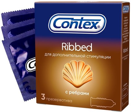 Презервативы Contex Ribbed N 3