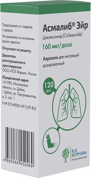 Асмалиб Эйр аэрозоль д/инг дозир  160мкг/доза 120доз N 1